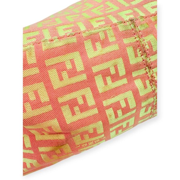 Fendi Zucca Zuccino Pink Canvas Pochette Shoulder Bag - Picture 9 of 16